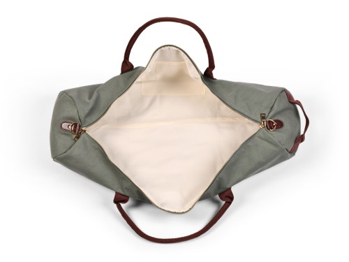 Article de Yoga Sac à Tapis de Yoga Baroudeur Coton Bio et Cuir végan - Kaki 20 cm x 70 cm