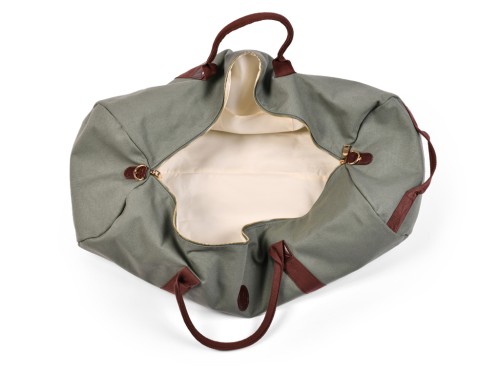 Article de Yoga Sac à Tapis de Yoga Baroudeur Coton Bio et Cuir végan - Kaki 30 cm x 70 cm