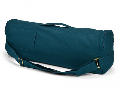 Article de Yoga Sac à tapis de yoga Chic et Cool 100% Coton Bio 82cm x 17cm Bleu canard