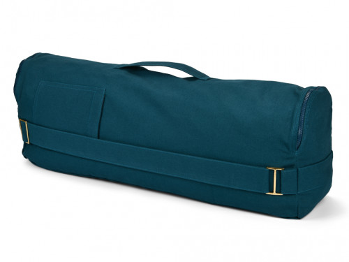 Article de Yoga Sac à tapis de yoga Chic et Cool 100% Coton Bio 82cm x 17cm Bleu canard
