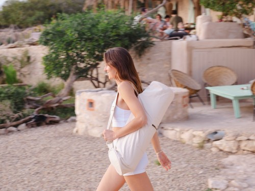 Article de Yoga Sac à tapis de yoga Large-Bag 72cm X 18cm Ecru