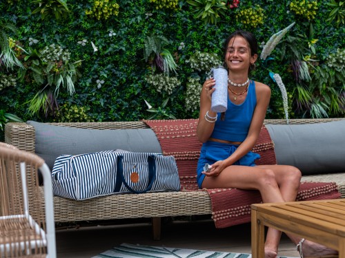 Article de Yoga Sac Marinière coton Bio 68cm x 20cm x 20cm