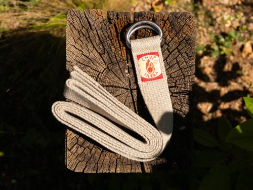 Article de Yoga Sangle de yoga Chanvre naturel Bio - Boucle 1/2 lune Chanvre Naturel