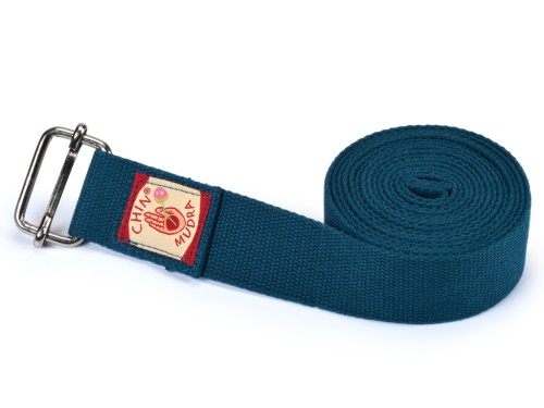 Sangle de yoga coton Bio boucle rectangulaire Bleu