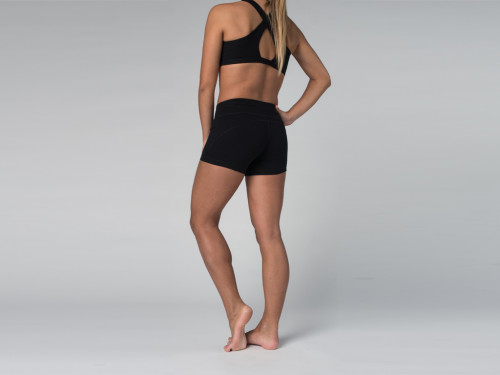 Article de Yoga Short de yoga 95% coton Bio et 5% Lycra Noir - Fin de Serie