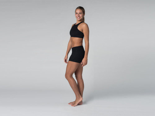 Article de Yoga Short de yoga 95% coton Bio et 5% Lycra Noir - Fin de Serie