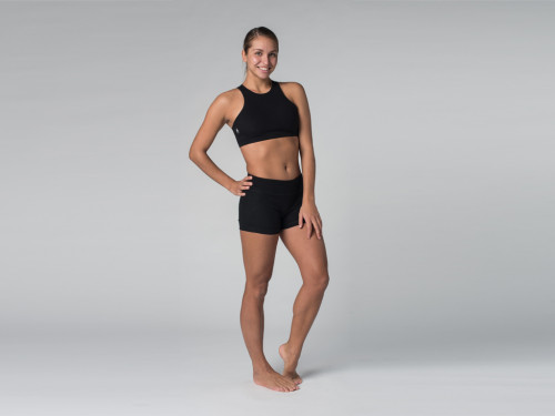 Article de Yoga Short de yoga 95% coton Bio et 5% Lycra Noir - Fin de Serie