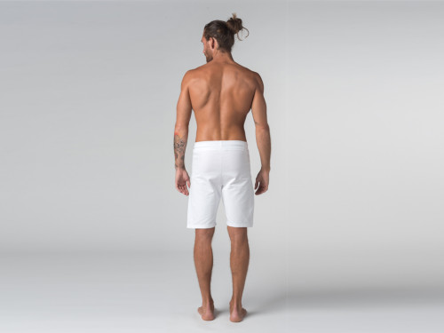 Article de Yoga Short de yoga homme - Coton Bio Blanc - Fin de Serie