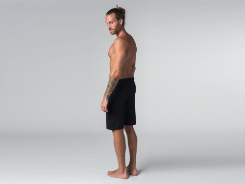 Article de Yoga Short de yoga homme - Coton Bio Noir - Fin de Serie