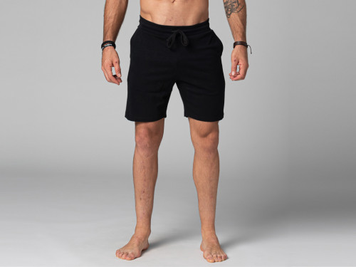 Short de Yoga Homme - Coton Bio Noir
