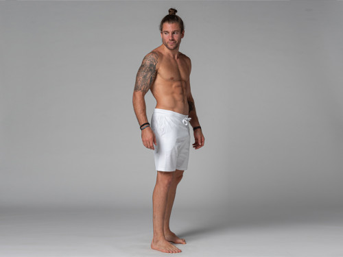 Article de Yoga Short de Yoga Homme - Coton Bio Blanc