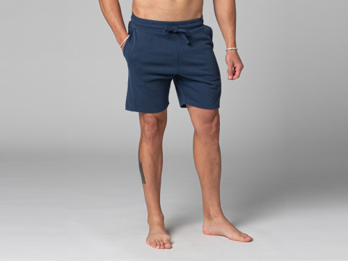 Short de Yoga Homme - Coton Bio Bleu