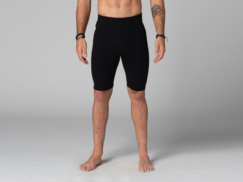 Short Homme Style Cycliste - Coton Bio Noir