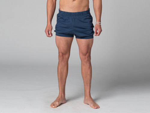 Short Homme Traditionnel Iyengar - Coton Bio Bleu