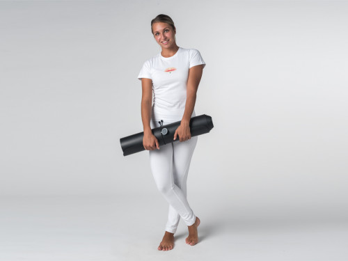 Article de Yoga T-shirt manches courtes Lotus - coton Bio Blanc - Fin de Serie