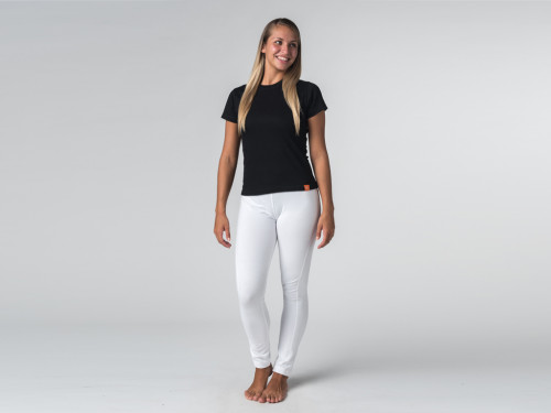 Article de Yoga T-shirt manches courtes Tara 100% coton Bio Noir - Fin de Serie