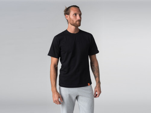 T-shirt Tapan 100% coton Bio - Manches courtes - Noir Chin Mudra