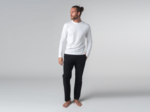 Article de Yoga T-shirt Tapan 100% coton Bio - Manches longues Blanc - Fin de Serie