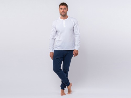 Article de Yoga T-Shirt TAPAN 3 boutons 100% Bio Blanc