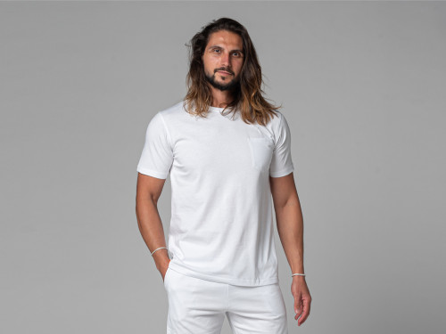 Article de Yoga T-Shirt Tapan Manches Courtes 100% Bio Blanc