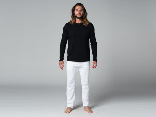 Article de Yoga T-Shirt Tapan manches longues 100% Bio Noir