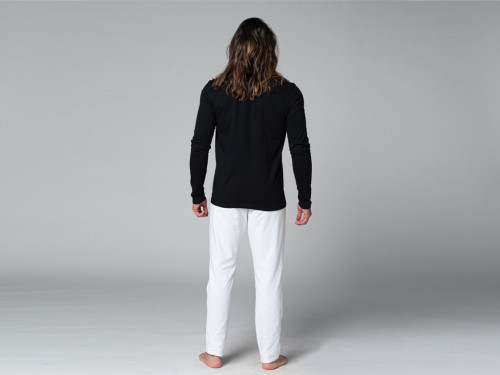 Article de Yoga T-Shirt Tapan manches longues 100% Bio Noir