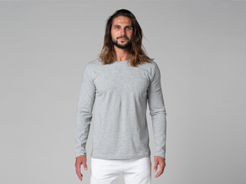 T-Shirt Tapan manches longues 100% Bio Gris