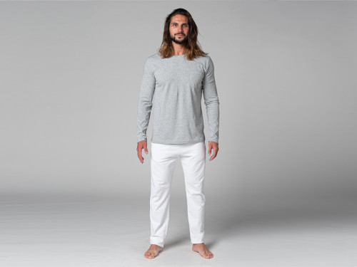 Article de Yoga T-Shirt Tapan manches longues 100% Bio Gris