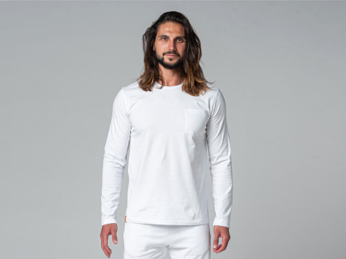 T-Shirt Tapan manches longues 100% Bio Blanc