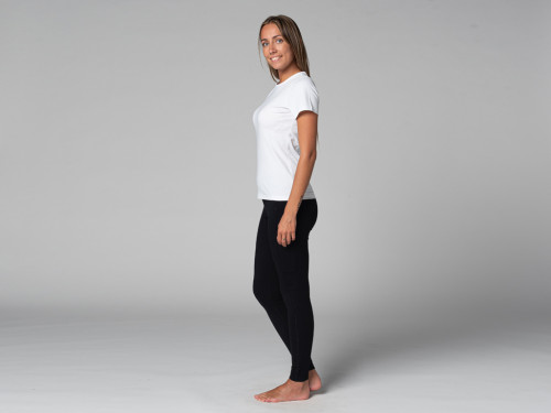Article de Yoga T-Shirt TARA M/C Ras du cou - Bio Blanc