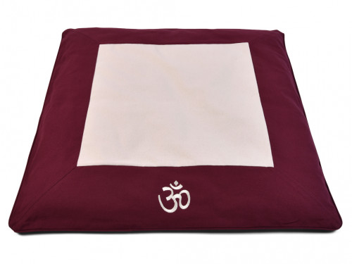 Article de Yoga Kit Tapis de Méditation Prune/Ecru