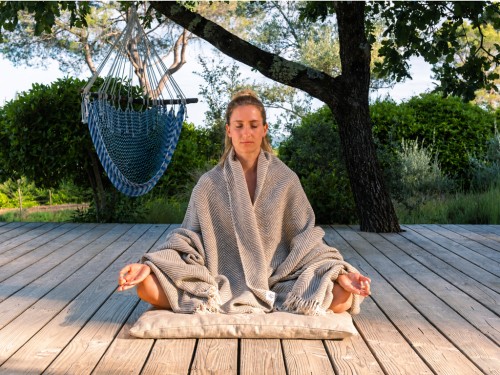 Article de Yoga Tapis de Méditation en Chanvre naturel 100% biologique Chanvre naturel