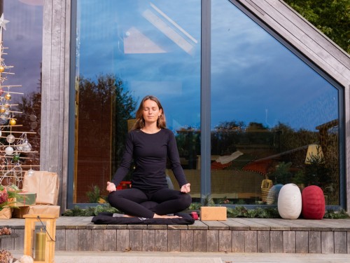 Article de Yoga Tapis de Méditation Zazen Noir/Naturel