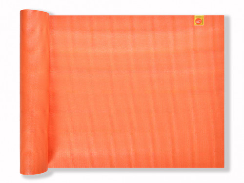 Tapis de yoga Confort Non toxiques - 183cm x 61cm x 6mm Orange Safran