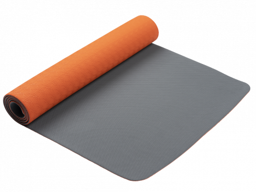 Tapis de Yoga Eco-Terre 183 cm X 60 cm x 6 mm Orange/Anthracite
