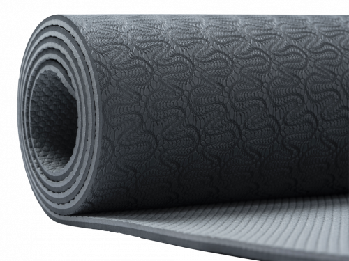 Article de Yoga Tapis de Yoga Eco-Terre 183 cm X 60 cm x 6 mm Gris/Anthracite