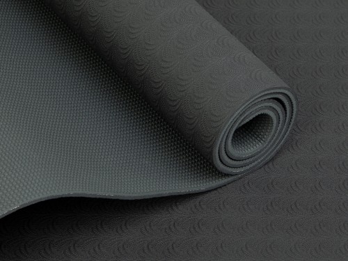 Article de Yoga Tapis de Yoga Eco-Terre 183 cm X 60 cm x 6 mm Gris/Anthracite - Presque Parfaits