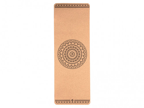 Article de Yoga Tapis de yoga en liège ETHNO MANDALA 185 cm x 66 cm x 4 mm