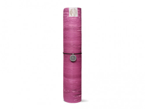 Tapis de Yoga Natural Mat 5mm 185 cm x 65 cm x 5 mm - Prune et Blanc