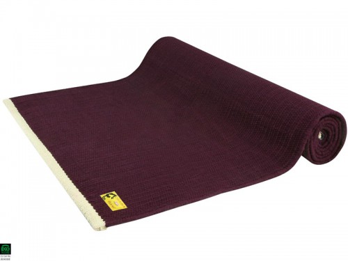 Tapis de yoga Taj - Coton naturel - Prune 2 m x 66 cm x 5mm