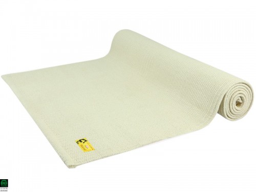 Tapis de yoga Taj - Coton naturel - 2 m x 66 cm x 5mm Naturel