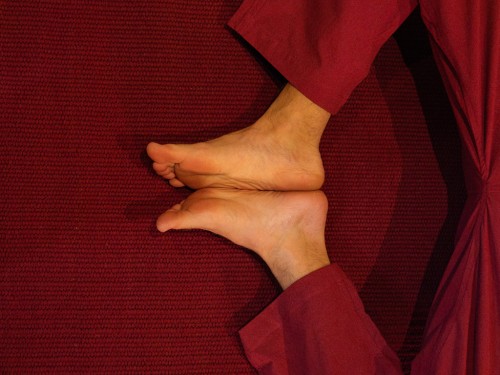 Article de Yoga Tapis de yoga Taj - Coton naturel - 2 m x 66 cm x 5mm Bordeaux