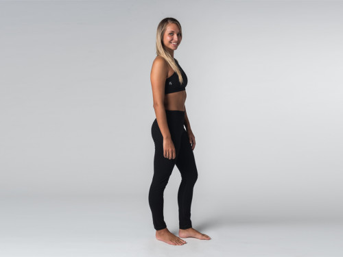 Article de Yoga Yoga Legging 95% coton Bio et 5% Lycra Noir - Fin de Serie