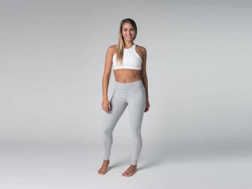 Yoga Legging 95% coton Bio et 5% Lycra Gris - Fin de Serie