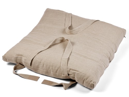 Article de Yoga Zabuton transportable Chanvre naturel Bio Chanvre naturel