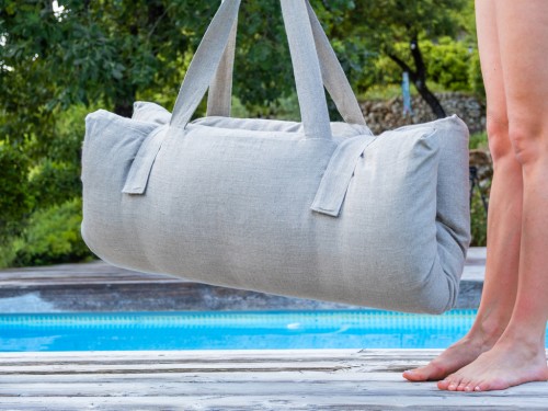 Article de Yoga Zabuton transportable Chanvre naturel Bio Chanvre naturel