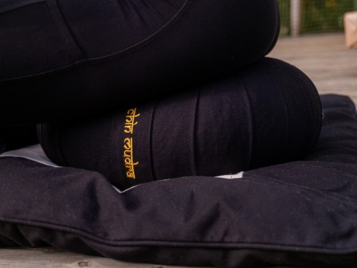 Article de Yoga Zafu Confort 100% coton Bio - Kapok Noir