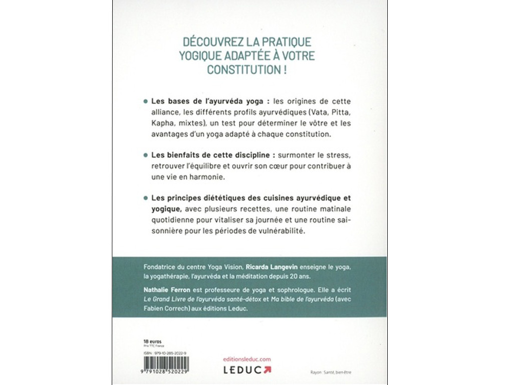 Yoga et Ayurvéda Ricarda Langevin et Nathalie Ferron