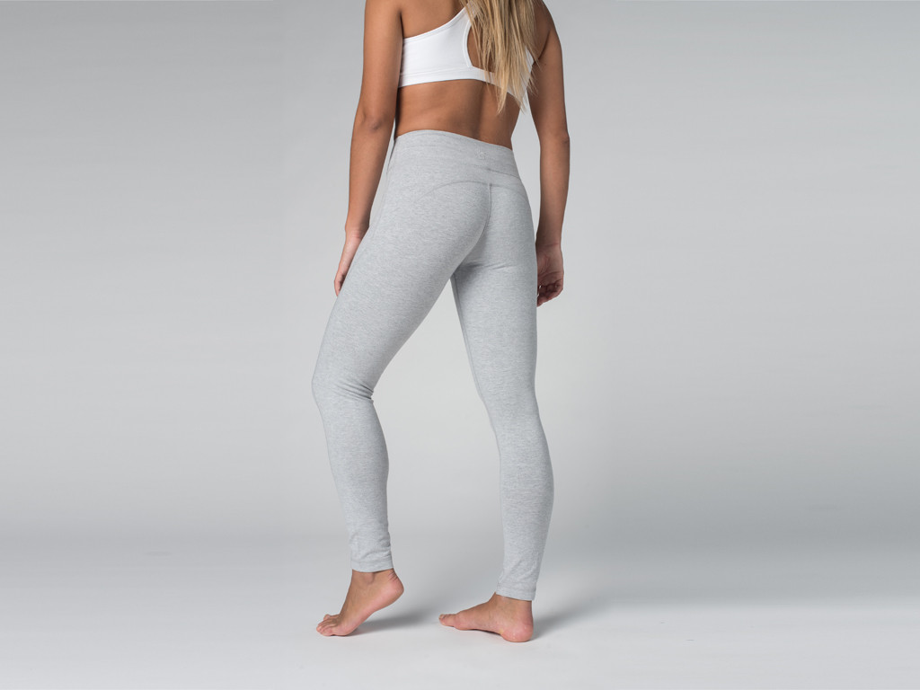 Yoga Legging 95% coton Bio et 5% Lycra Gris - Fin de Serie