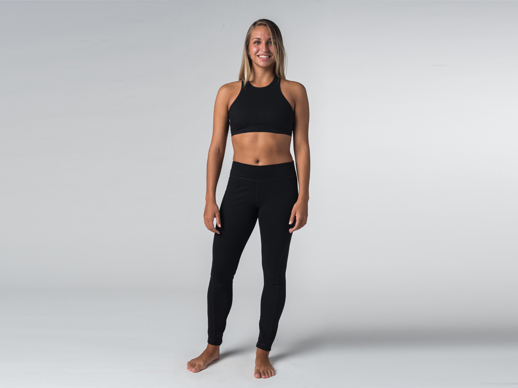 Yoga Legging 95% coton Bio et 5% Lycra Noir - Fin de Serie